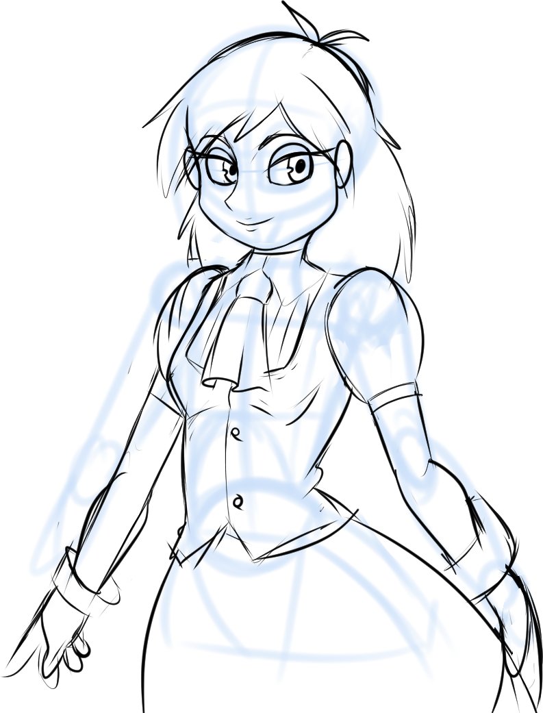 #gapalive bosquejo rapido de la gapa-mom con vestido de vanilla de rabbit con todo respeto y cariño, perdón por no terminarlo pero mucho que hacer