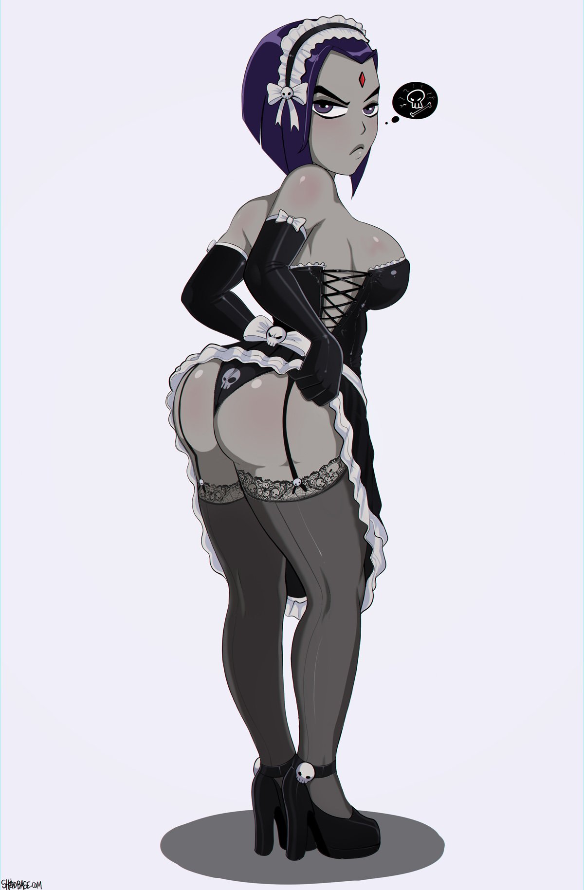 "Maid Raven". This one got me for surprised back then. Was at the era that Shad was leaving the frecuently of posting Raven drawings.