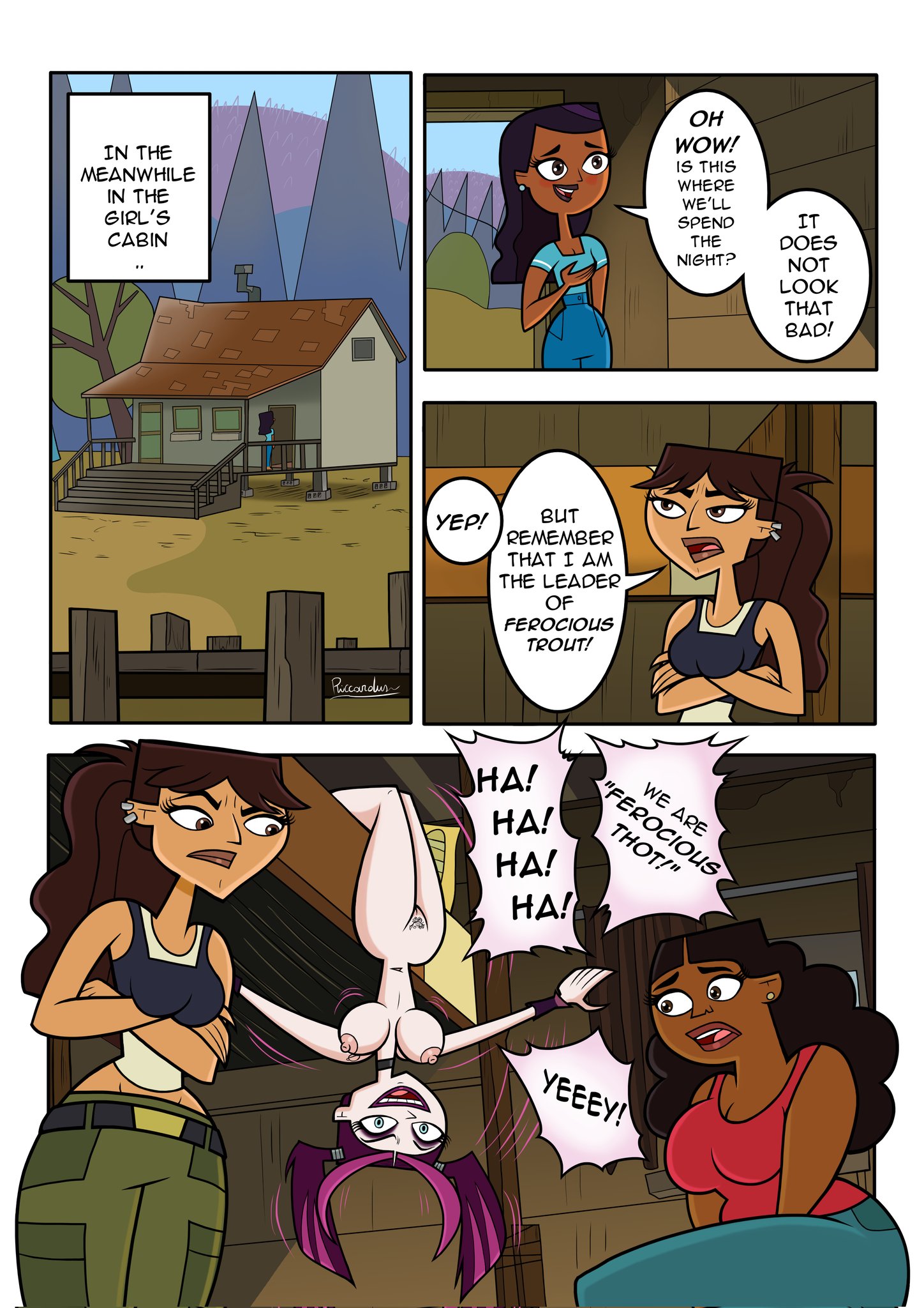 New comic oneshot page on Total Drama Island Reboot with Priya, Axel, Millie and an exibitionist Scary Girl New comic oneshot page on Total Drama Island Reboot with Priya, Axel, Millie and an exibitionist Scary Girl