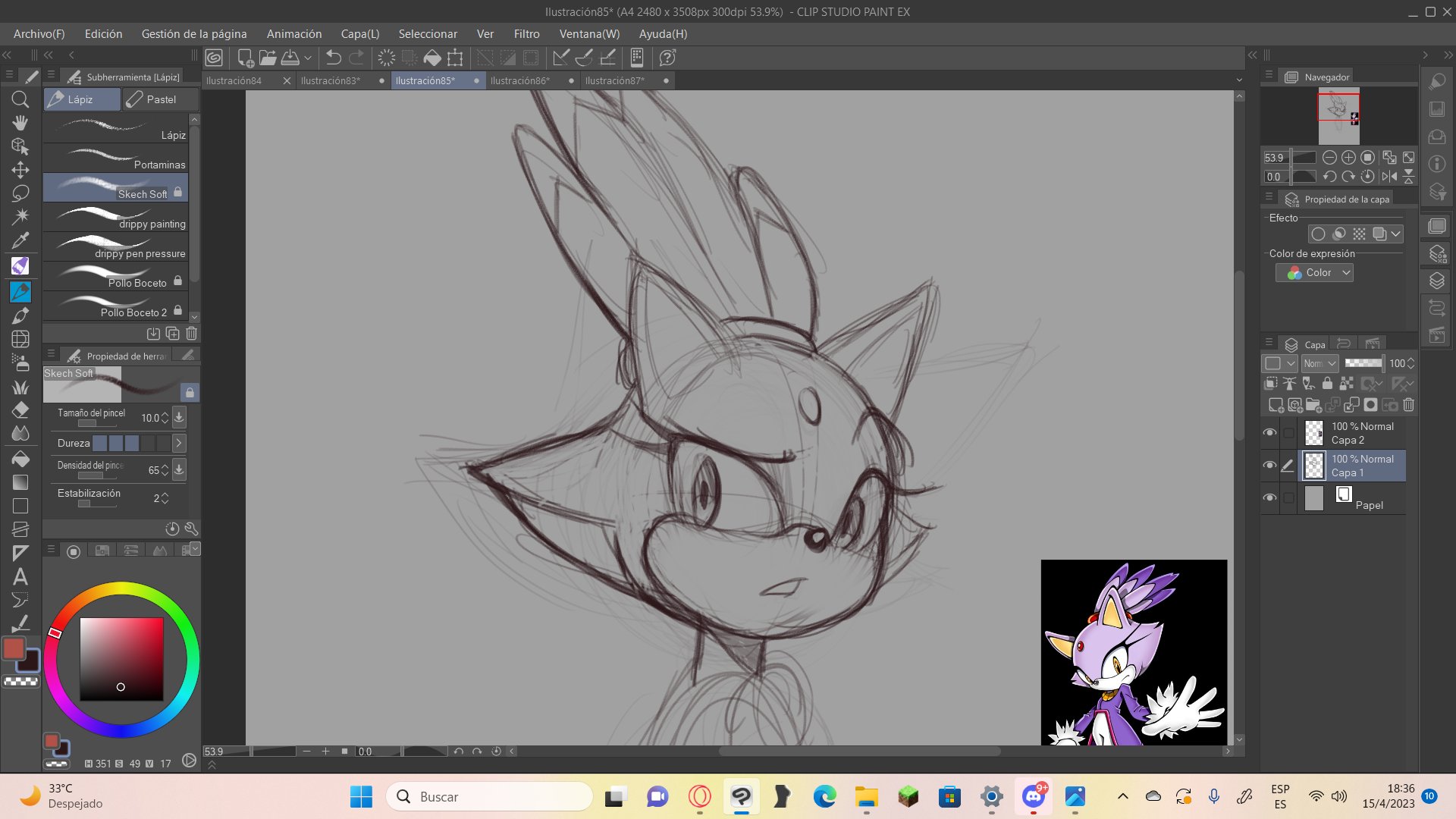 day of drawing big ass furry