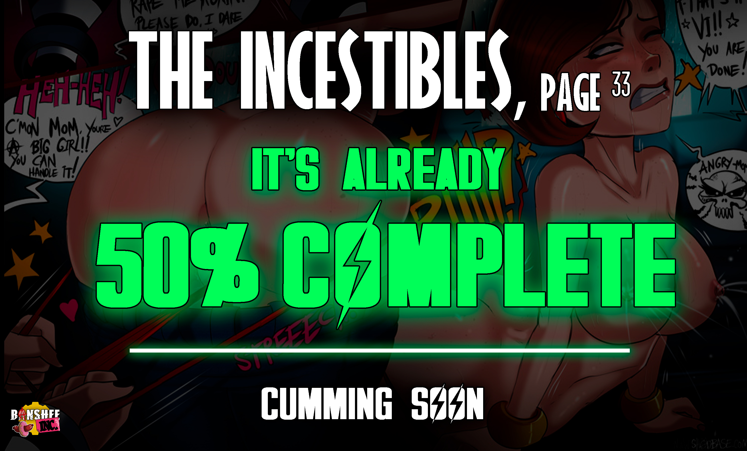 The Incestibles, pag33 has it's Lineart & Base Colors complete! We are very close people