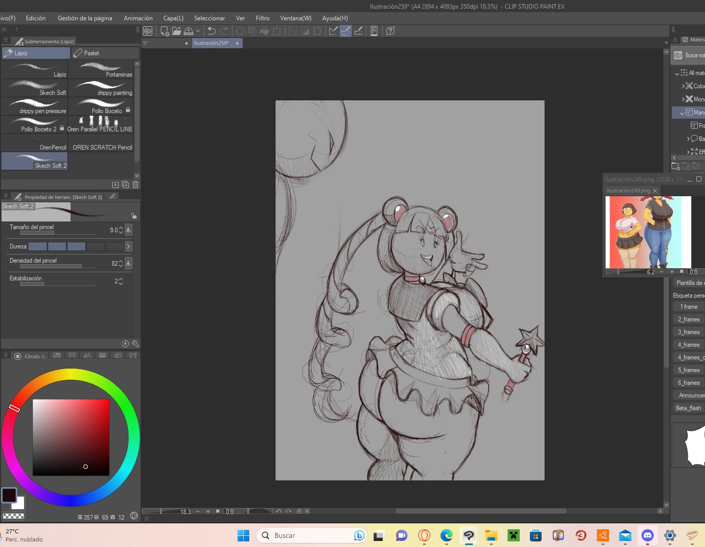 While they decide, I sketch something to practice, I finally managed to calibrate the screen. While they decide, I sketch something to practice, I finally managed to calibrate the screen.