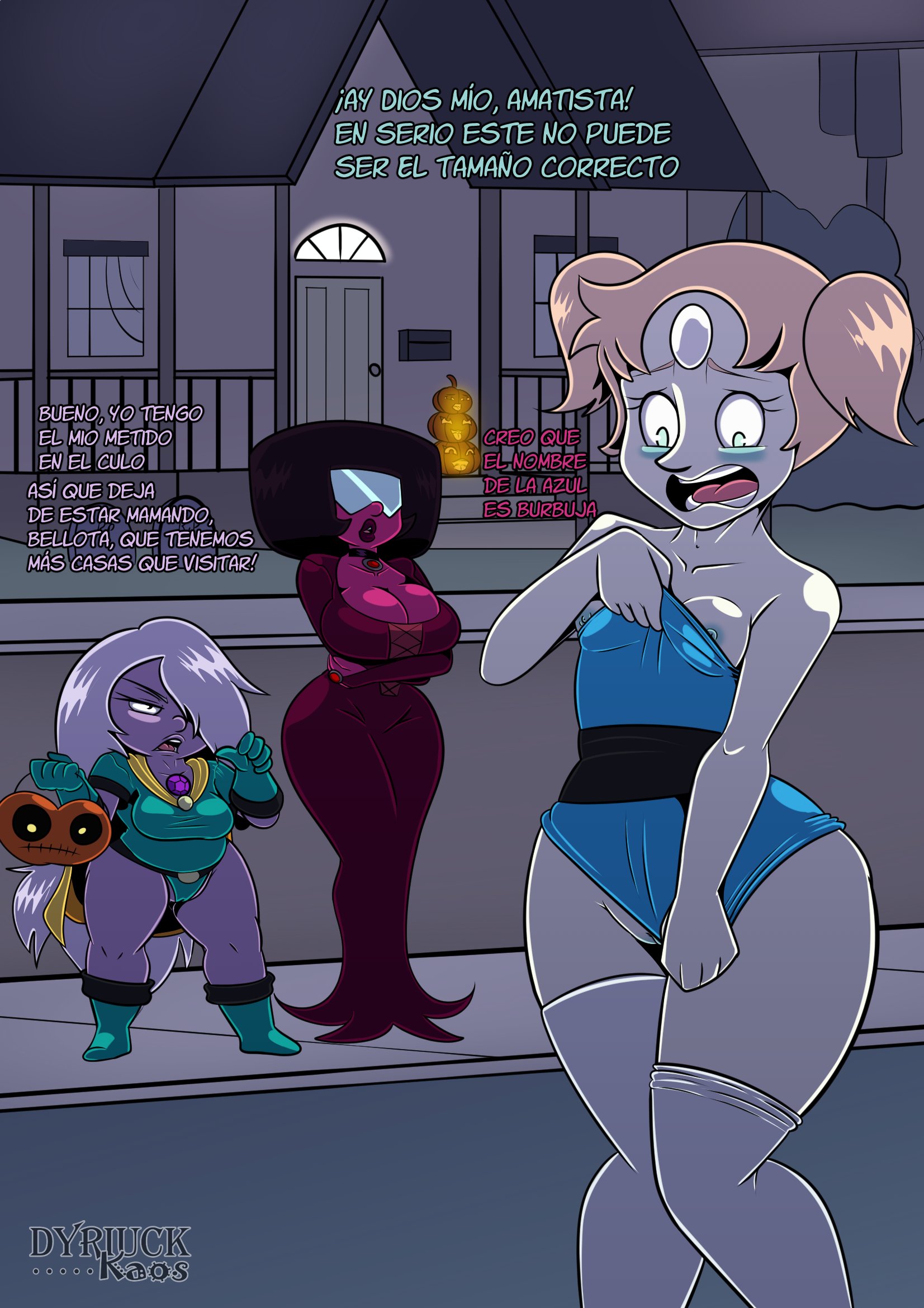 The Crystal Gems are celebrating Halloween... with some minor inconveniences.
