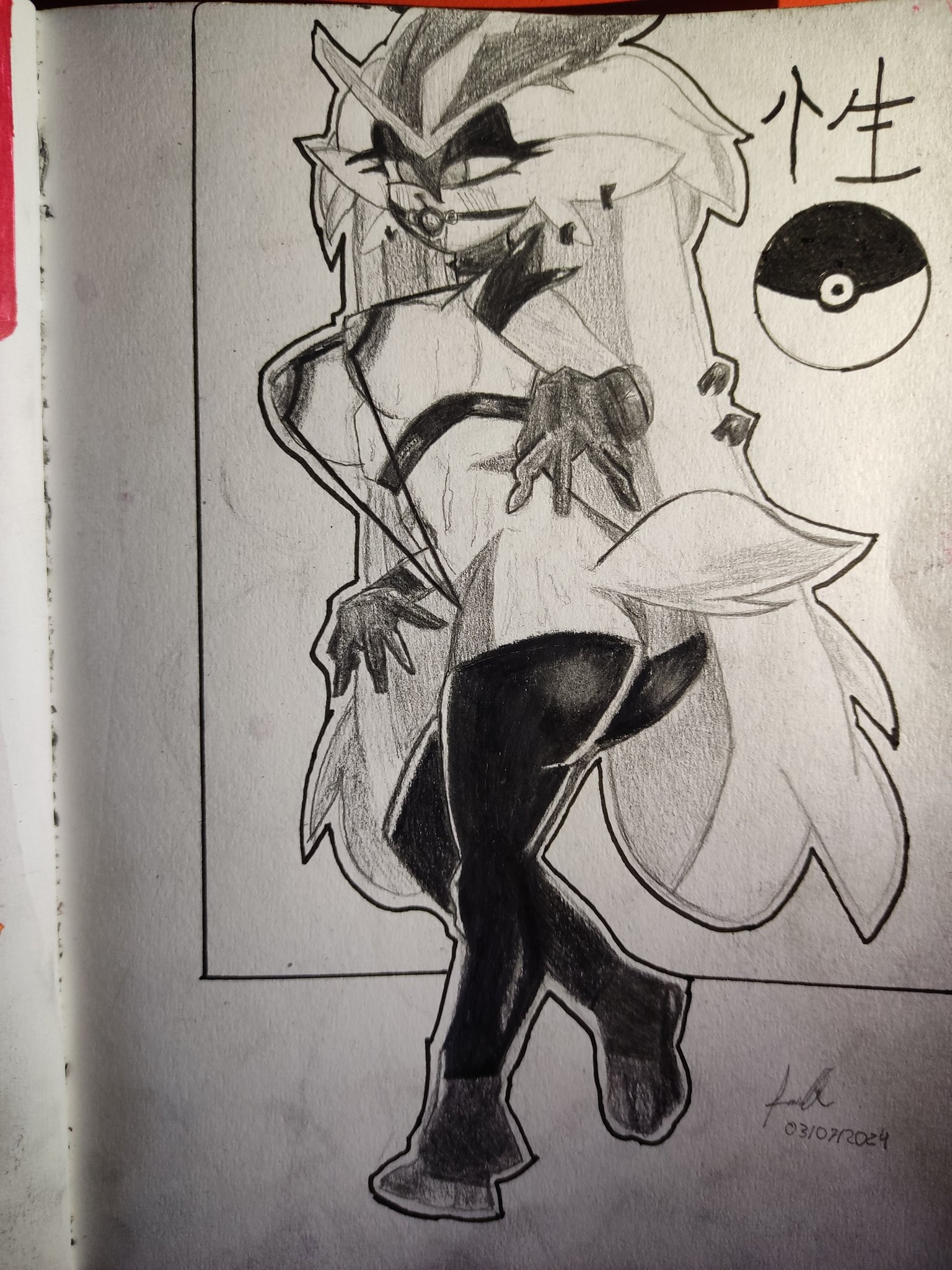 This is a drawing that I had already done, I just wanted to digitize it even though I don't have a tablet.