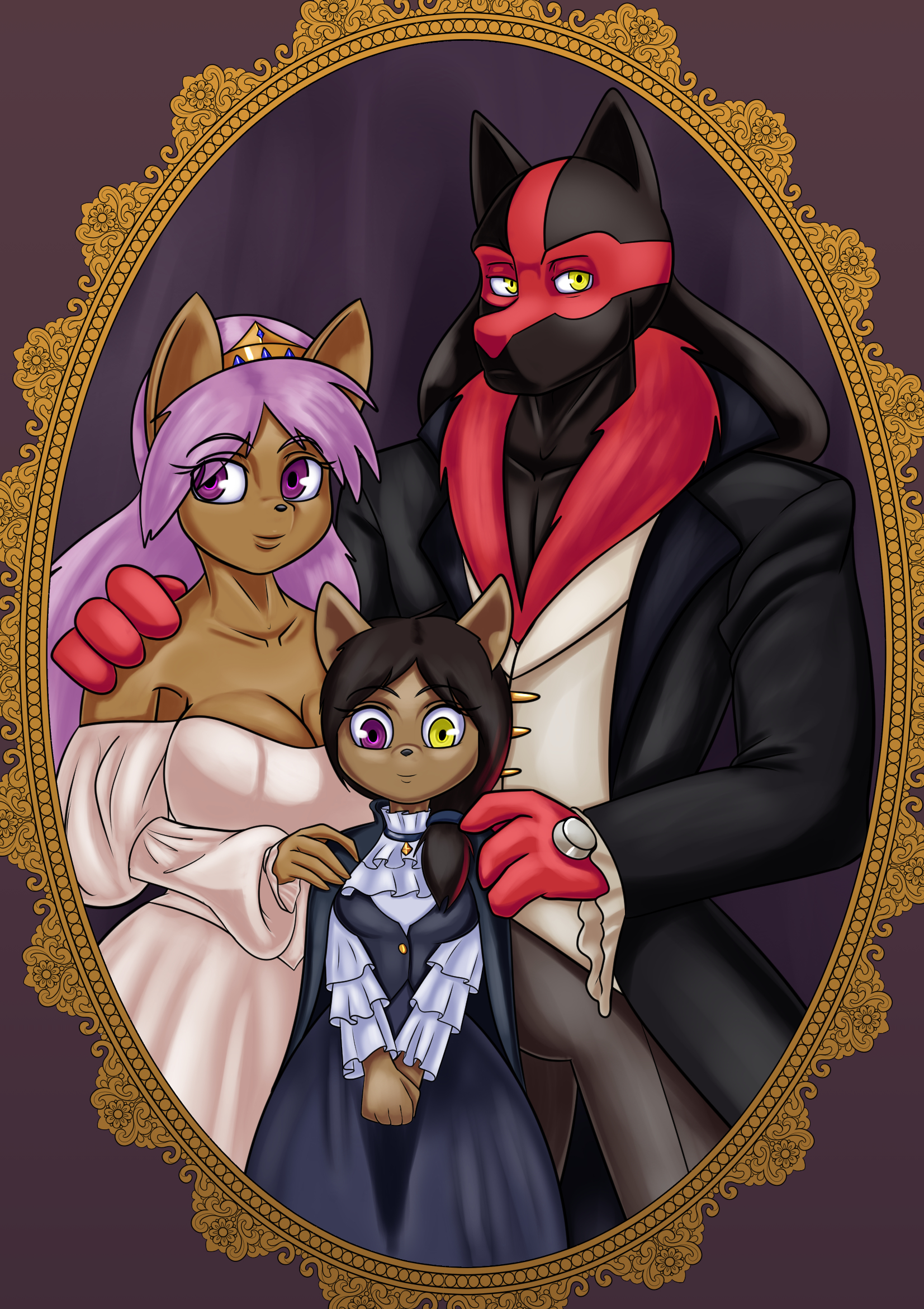 commission that I made for a friend, a family portrait.
