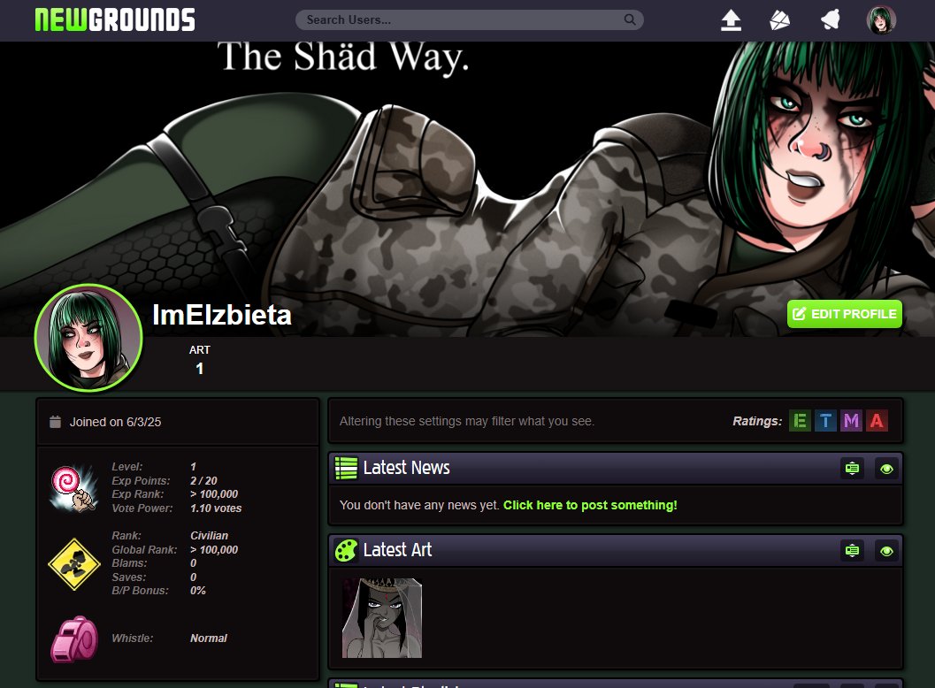 My Newgrounds page is Now Live!