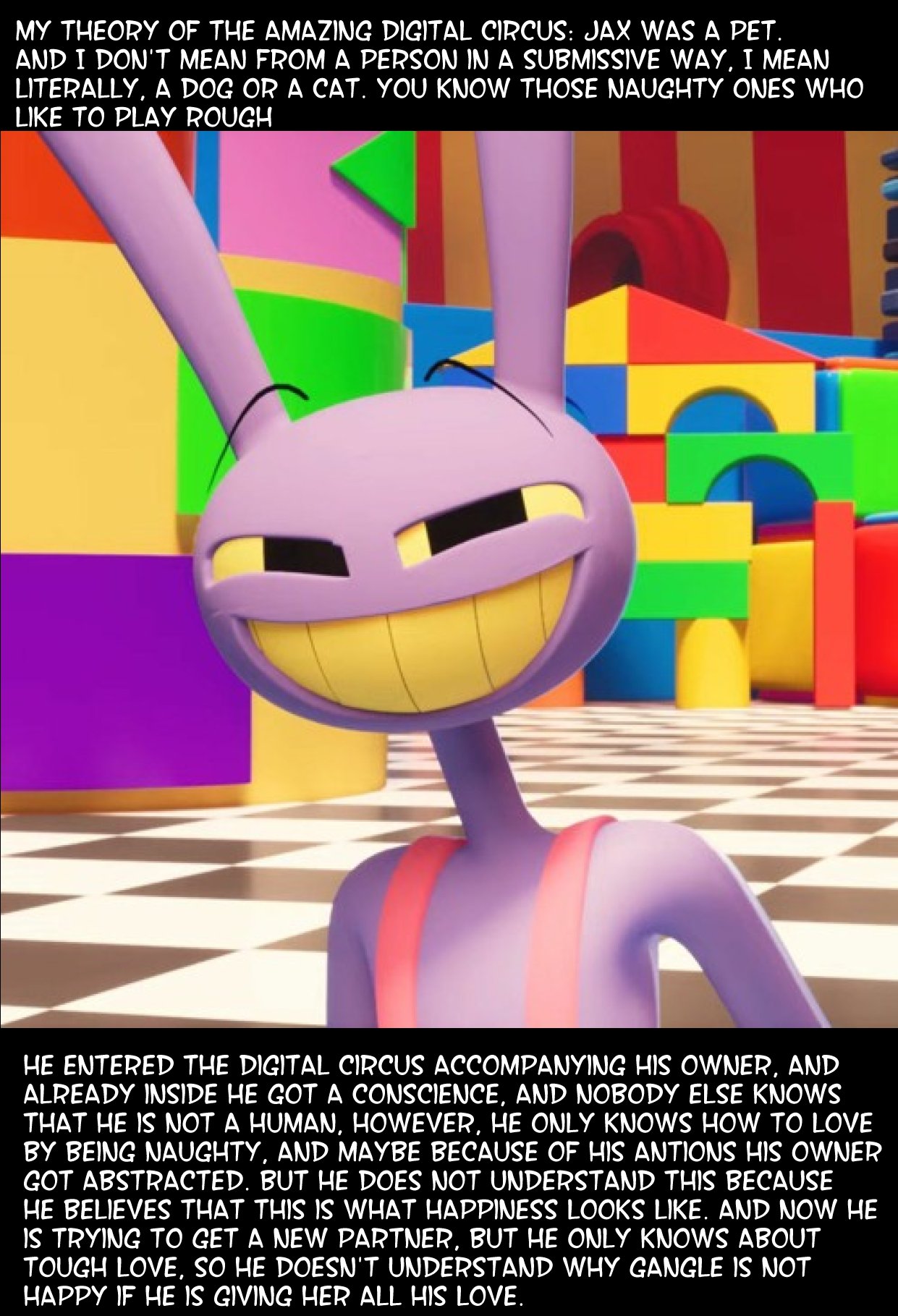 a little theory about "the amazing digital circus" that crossed my mind after smoking a tomato