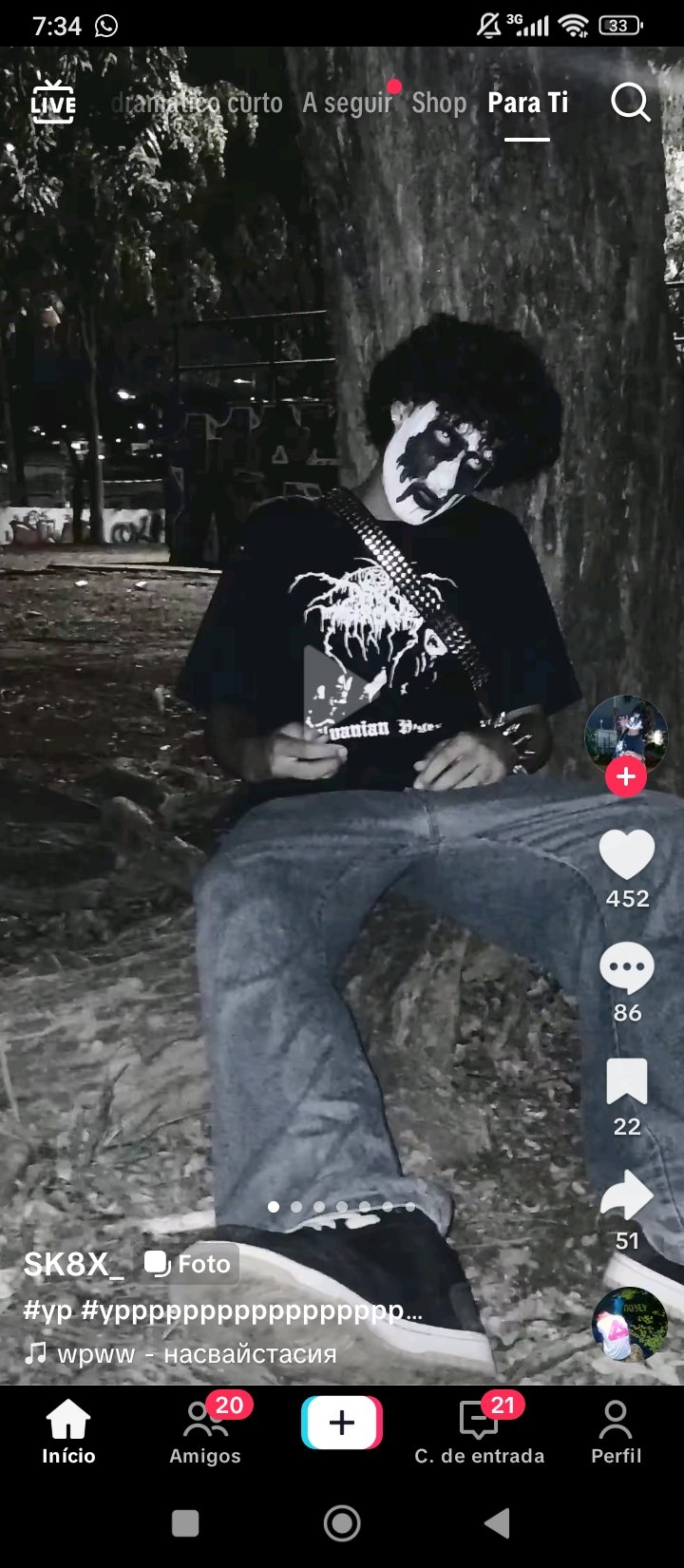 usar corpse paint é muito maneiro