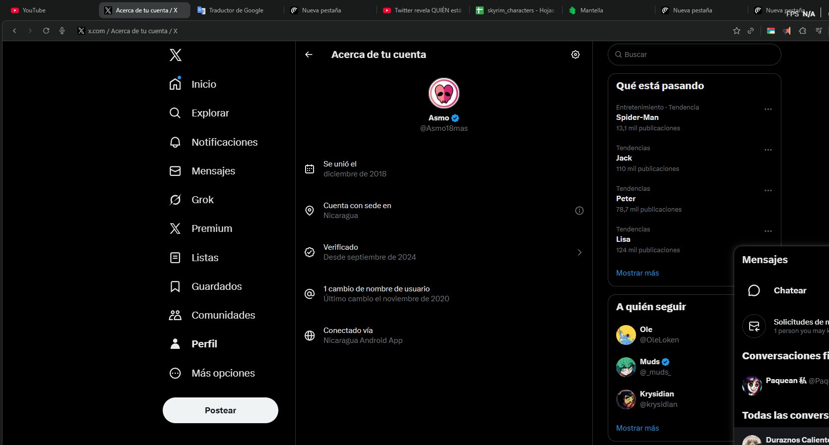 It's no secret that I'm from Nicaragua, but now anyone can verify it. The only good thing about this update is the laughs I got from the Indian accounts pretending to be white or American, LOL.