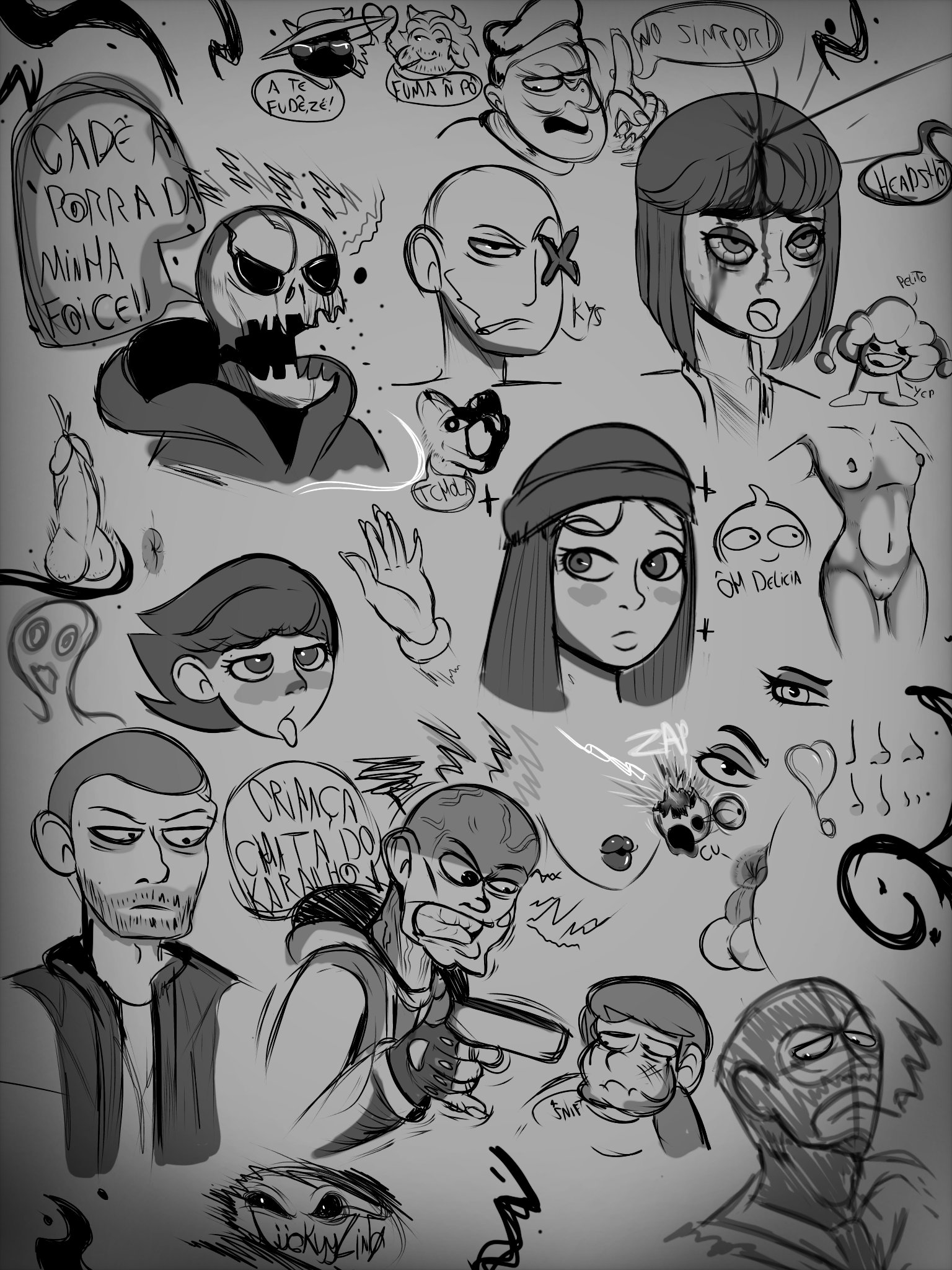 Some doodles on these lame days.